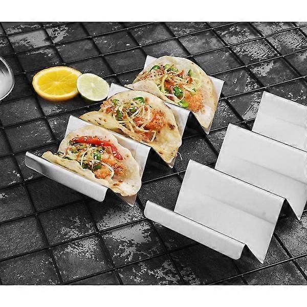 Sett med 4 stativer i rustfritt stål, egnet for baking, oppvaskmaskin og grill