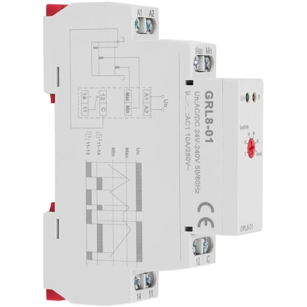 GRL8-01 Væskenivåkontrollrelé Vannivåkontroller 10A AC/DC 24V-240V