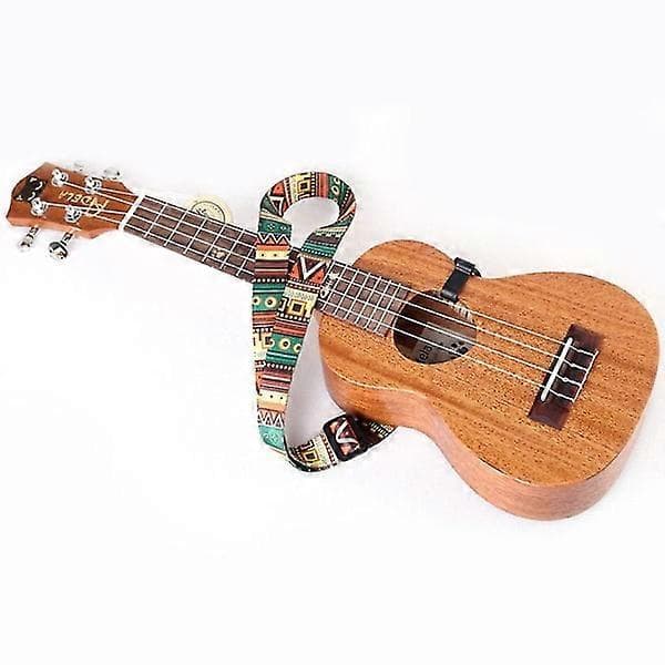 Justerbar Myk Polyester Gitar Ukulele Gitar Akustisk Bass Skulderstropp Belte Stropp Krokstropp