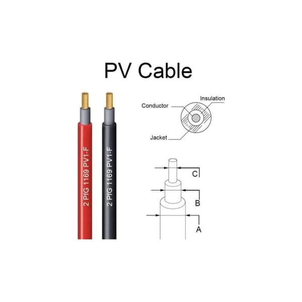 12 AWG solpanelsförlängningskabel med MC4 hon- och hankontakter adapterkit (5m röd + 5m svart)