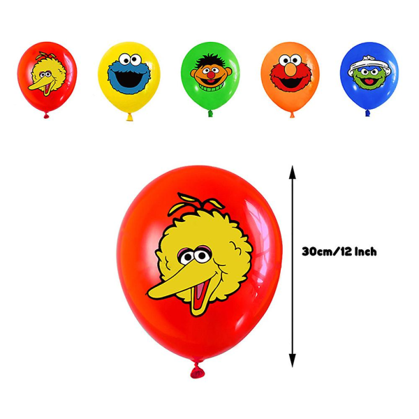 Sesame Street tema barn Grattis på födelsedagen Banner Balloon Kit