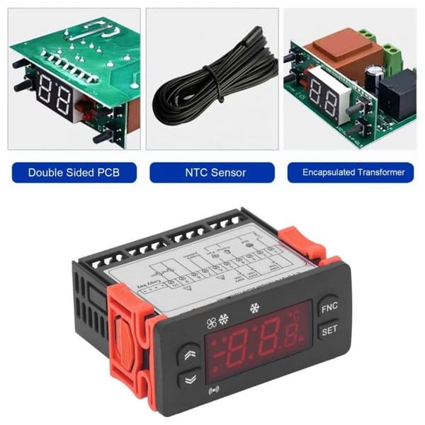 ETC-974 Temperaturregulator AC230V 50/60HZ Digital Display Sensor Termostat för Kylskåp som håller temperaturer fräschare