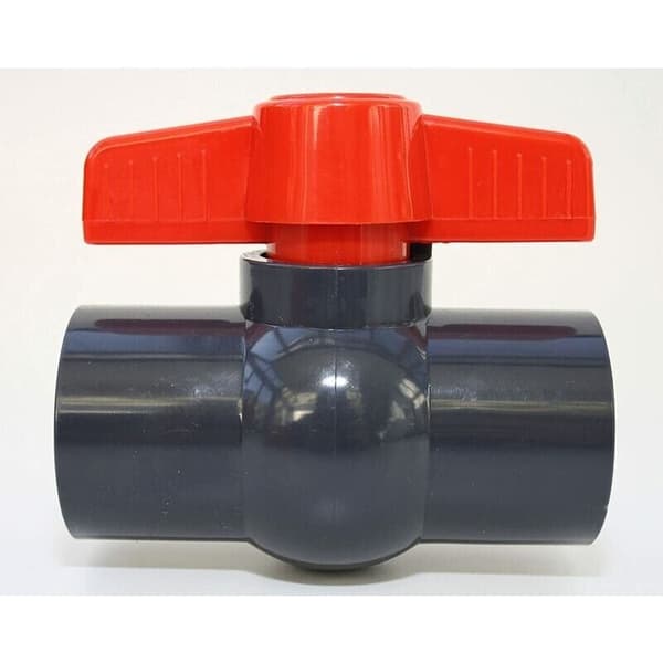50 mm PVC kulventil med 2 limhylsor, 1 1/2\", 10 bar tryck, enkel och läckagesäker installation