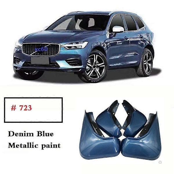 Främre Bakre Stänkskydd Blå För Volvo XC60 S90 18 2019 2020 2021 2022 Skärm Stänkskydd Lera Smutsskydd Tillbehör xc60 Denim blue