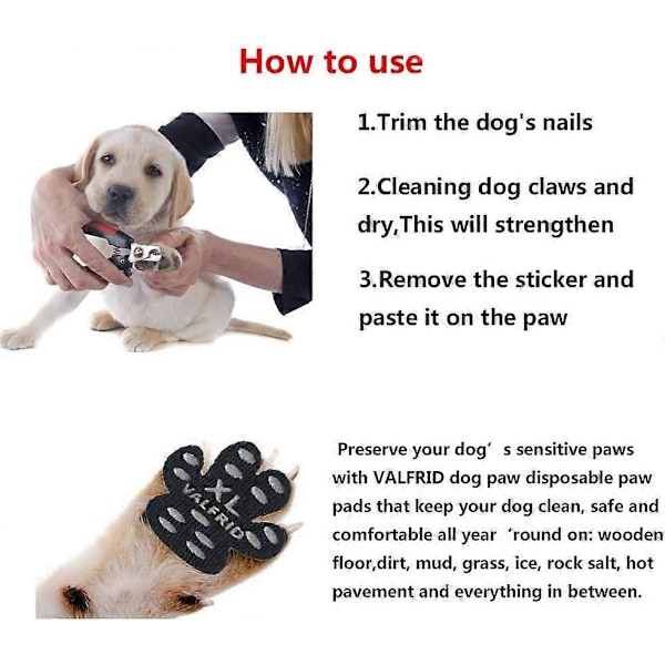 Hundtasskydd Kraftiga Halkskydd 4 Stycken, Självhäftande Engångs Hundskor Stövlar Strumpor XXL