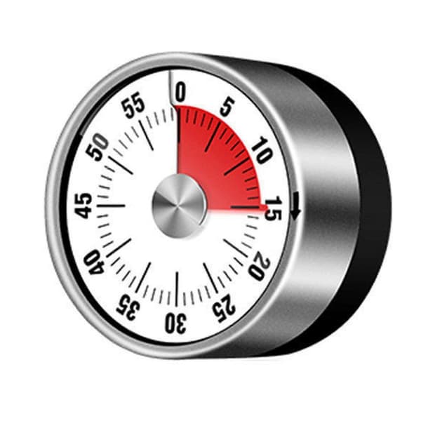 60-minutters visuell nedtellingstimer, Mini magnetisk digital timer, ingen batteri nødvendig for matlaging, læring, baking, trening White