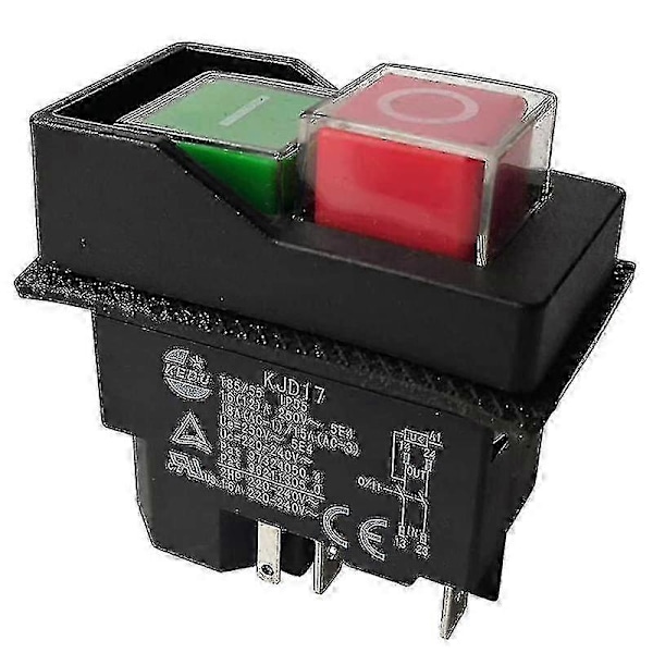 220V 5-nastainen painonappielektromagneettikytkin KJD17 puutarhatyökaluille