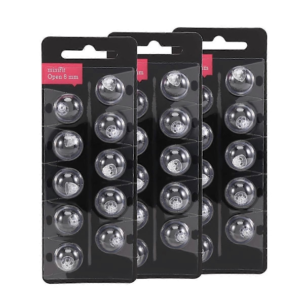 Kuulolaitteen kupu Minifit Bass 8mm Open (3 kpl), Kuulolaitetarvikkeet Universaali kupu