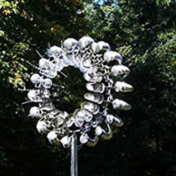 Metallvindmølle 3D vindkinetisk skulptur vindfang hagedekorasjoner