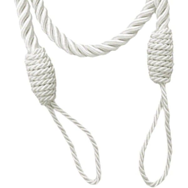 Elegant rebgardinholder, hvid, 2 stk., 76 cm, boligindretning