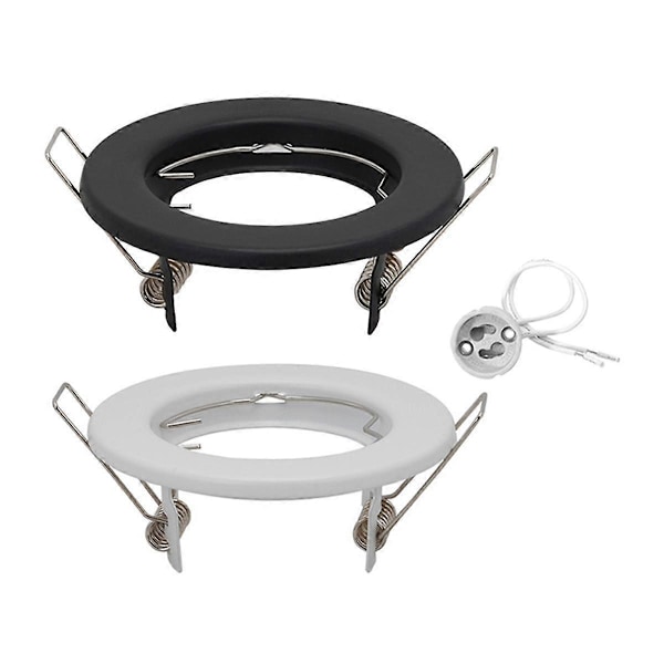 6 stk. Down Light Ramme Innfelt LED Takarmatur Downlight MR16 Takspotter Monteringsfeste