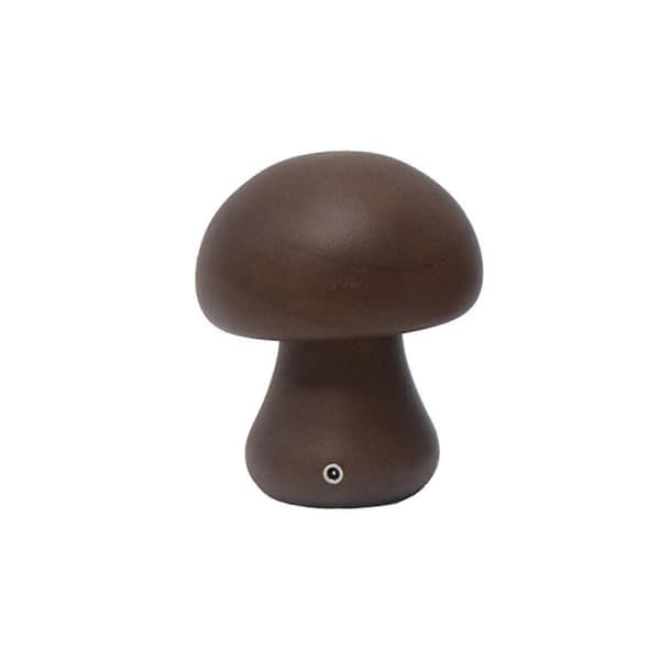 Oppladbar bærbar sopplampe nattlys - trelampe soverom nattbordslampe Coffee