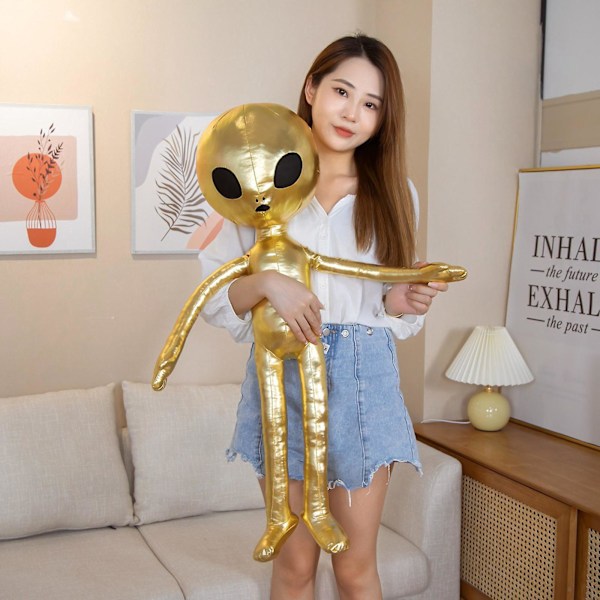 Ny Uppgradering Alien Plyschleksaker För Barn, Alien Fula Dockor Mjuka Plysch Rymdleksaker, Galaxy Party Dekorationer, Yttre Rymden Party Favörer, Presenter Silver 85CM
