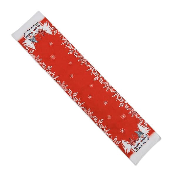 Rød Juledug Julepynt Tilbehør Stof Bordløber Julebordpynt