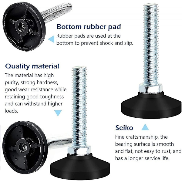 Säätöruuvi M10 X 50 mm Säätöruuvi Säätöjalka Huonekaluruuvi