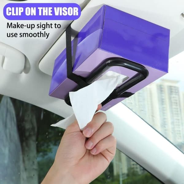 Bilpapirhåndkleholder for tørkepapirboks, universell bilpapirhåndkleboksholder, biltilbehør for solskjermer