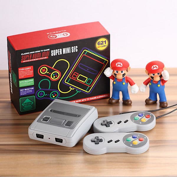 Mini Klassisk Spillekonsol, Plug & Play HDMI HD Retro Videospillekonsol, TV-spilcontroller med 621 Indbyggede Spil, Understøttelse af 4K TV [HD Version]
