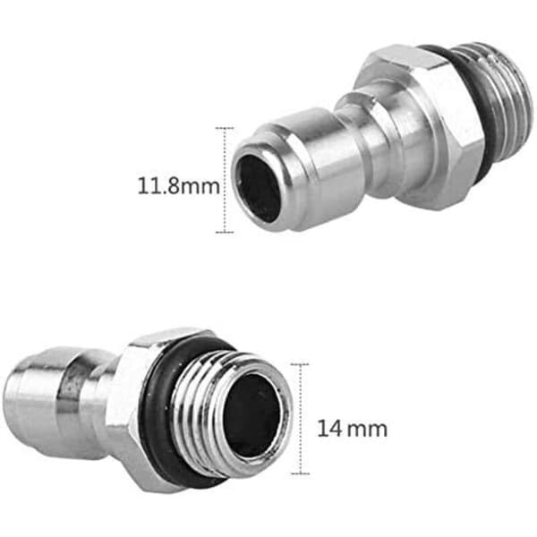 1/4\" lynkobling, 14 mm han til 1/4 tomme lynkoblingsadapter sæbesprøjte til højtryksrenser