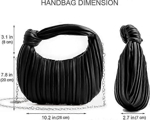 Dame Lille Knude Håndtasker Bløde Kunstlæder Crossbody Tasker Cloud Clutches Rynkede Kuverttasker