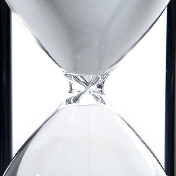 60 minuters timglas, sandtimer i trä, lämplig för studier, middagar, kontor, vardagsrum White black