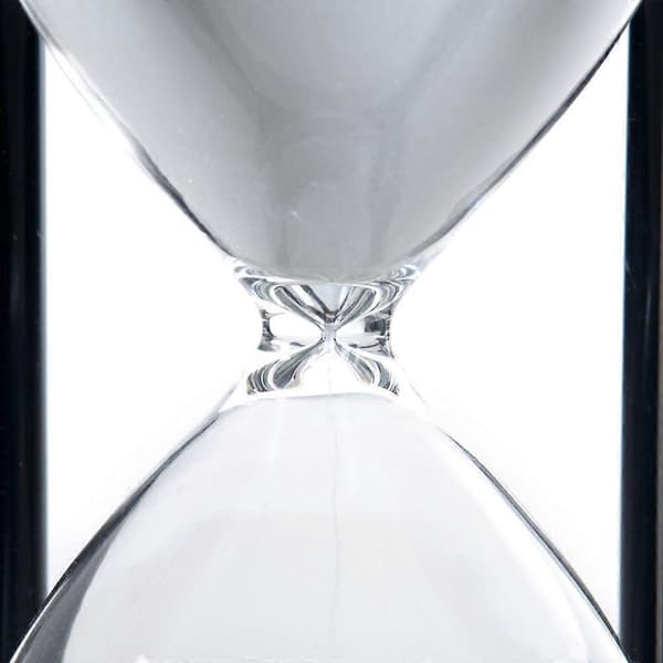 60 minutters timeglass, sandtimer i tre, egnet for studier, middag, kontor, stue White black