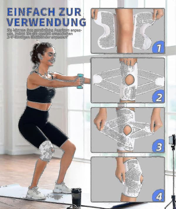 Knästöd för menisktår - Bebetter 1 st Knästöd med sidostabilisatorer, andningsbart knäskydd White XL