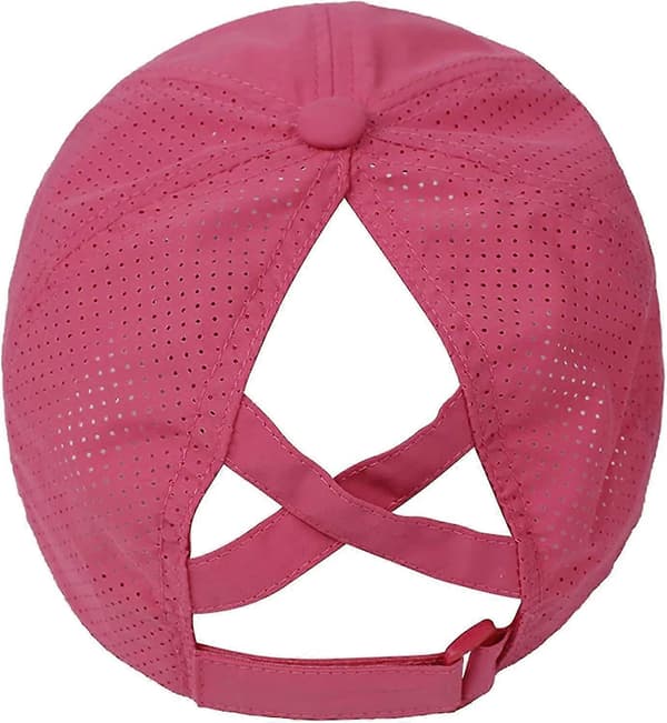 Baseballcaps med hestehalehull Rose Red