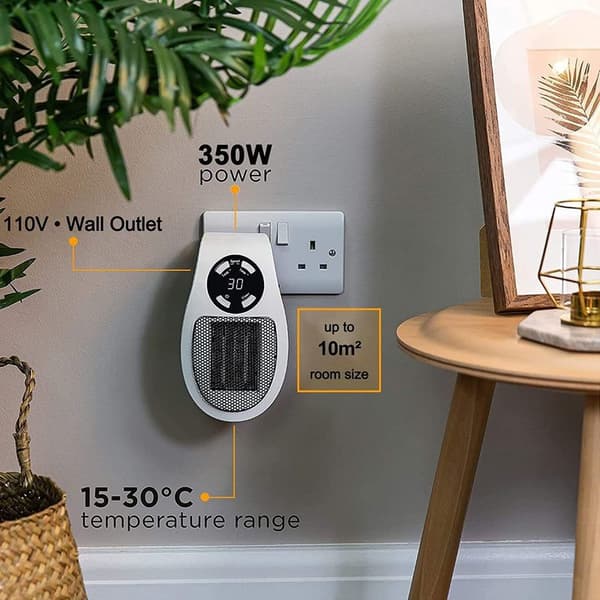 Vifteovn med 3 moduser, 900W eller 1500W, 20m²