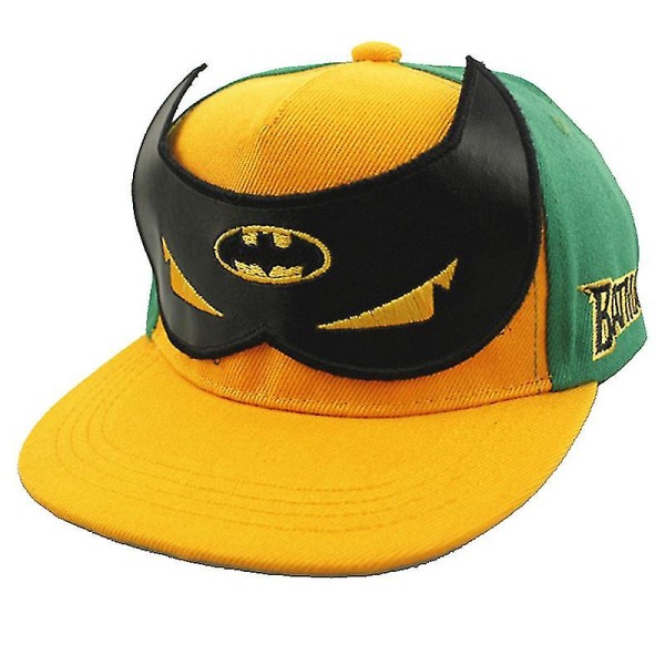 Superhjälte Batman Kids Broderade Baseball Kepsar Barn Pojkar Snapback Solhatt Yellow Green