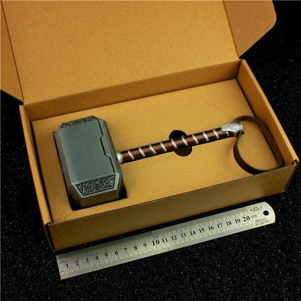 Tors Hammer Kostyme Tilbehør, 20cm Tors Hammer - Sølv Andre Generasjon