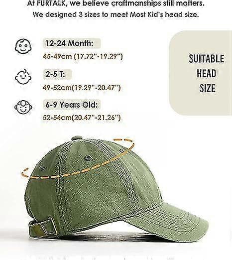 Baseballcaps for småbarn, barn, gutter og jenter, justerbar vasket bomullsbaseballcaps med hestehale