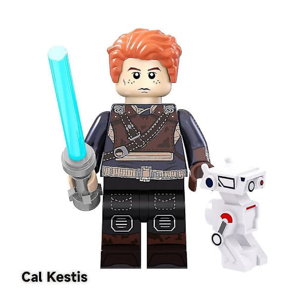6 st Star Wars-serien Monterade Minifigurer Byggklossar Kit, Mini Actionfigurer Leksaksset med Tillbehör Barnpresent