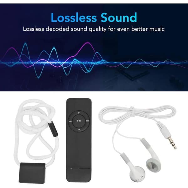 MP3-spelare - 1 enhet - Svart - Förlustfritt ljud - Studentresor - Max 64 GB