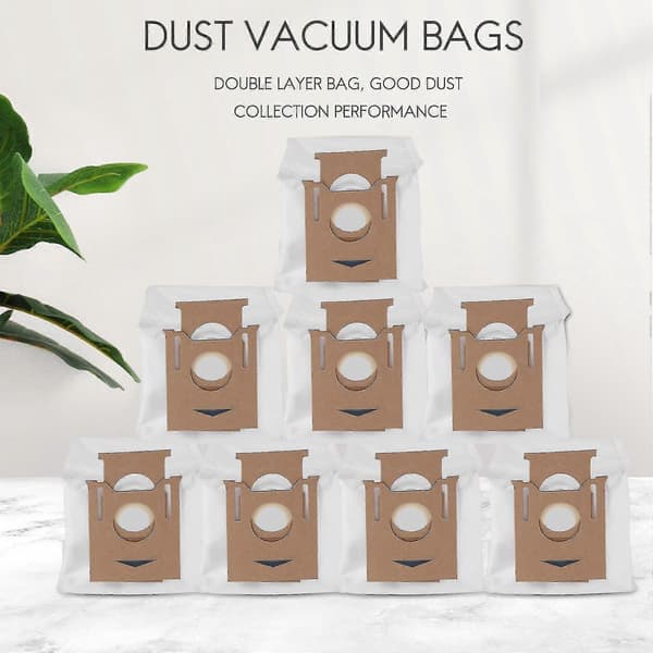 8-pack dammsugarpåsar 2,5 l för Deebot Ozmo T8 T8 Max T8-serien T9-serien N8 N8 Pro robotdammsugare