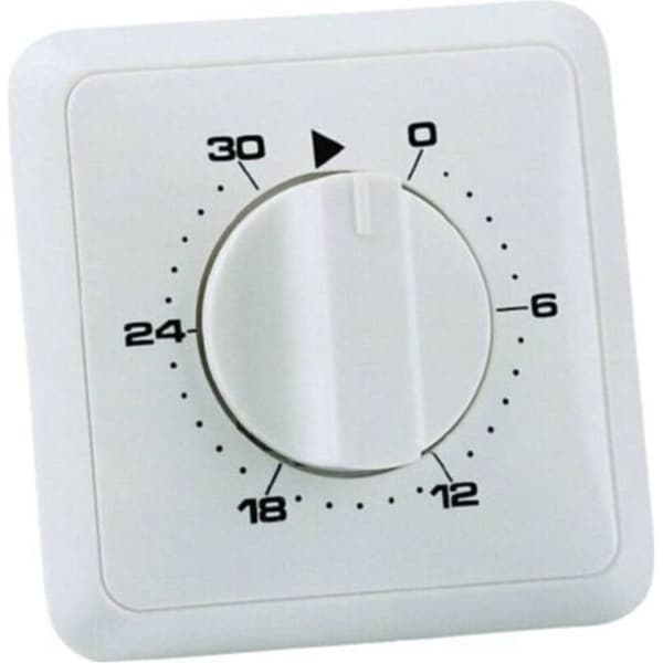 Analog innfelt tidtaker med 30-minutters daglig program