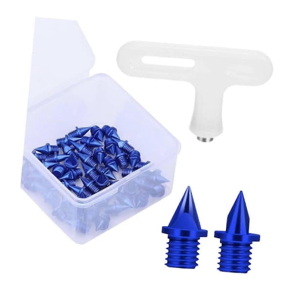 50-pakning 5 mm piggsko-pigger Erstatning Lette metallpigger for sprintløping Sport Voksne Blue