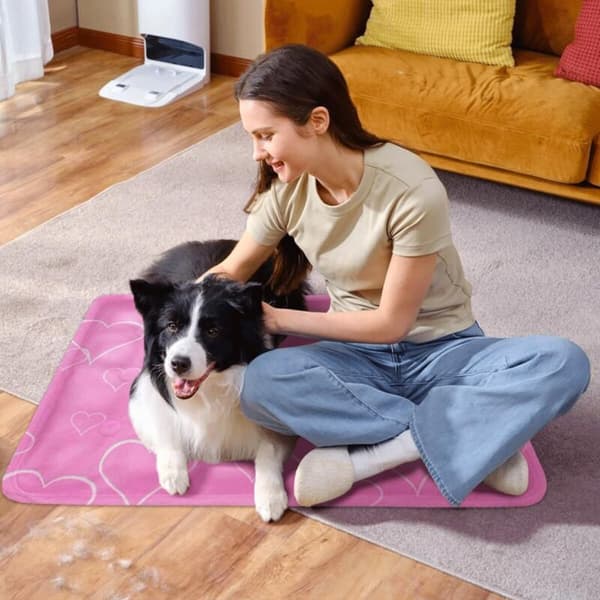 Kølemåtte til hunde, 40x50cm lyserød kølemåtte til katte, kølemåtte til hunde og katte med giftfri gel