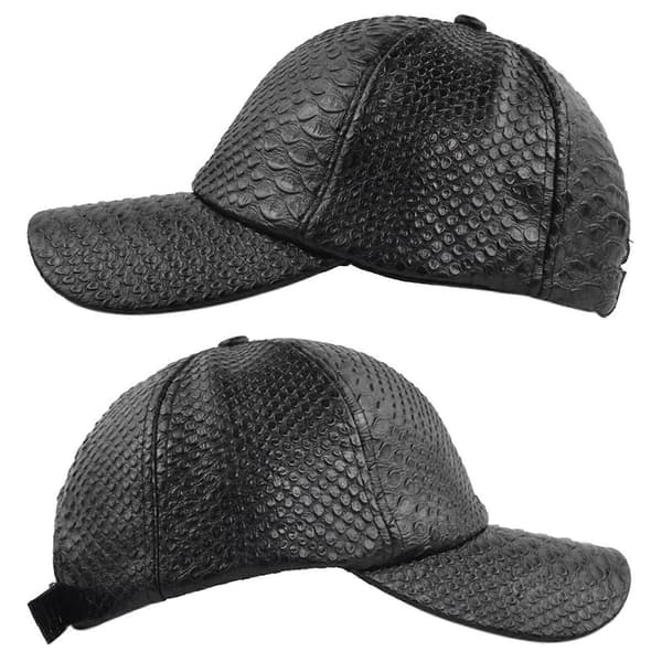 Äkta Läder Unisex Baseballkeps - Baseballkeps med Justerbart Spänne, 100% Ny Gray