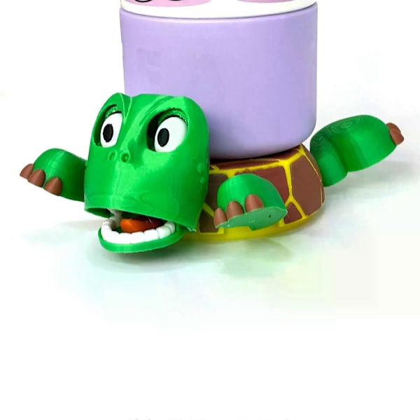 Sköldpaddsmugghållare - Rolig Sköldpaddsunderlägg med Öppna Ögon, 3D-Printad Mugghållare med Lyftbara Lemmar & Uttrycksfullt Ansikte för Sköldpaddsälskare, Presentidé 2pcs