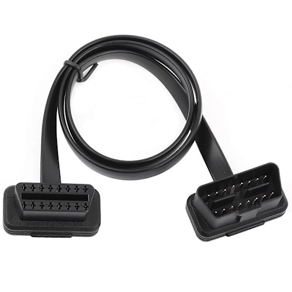 Bil Auto 16-polig Han till Hona OBD2 Förlängningskabel Diagnostisk Adapter 60cm/24 tum Längd