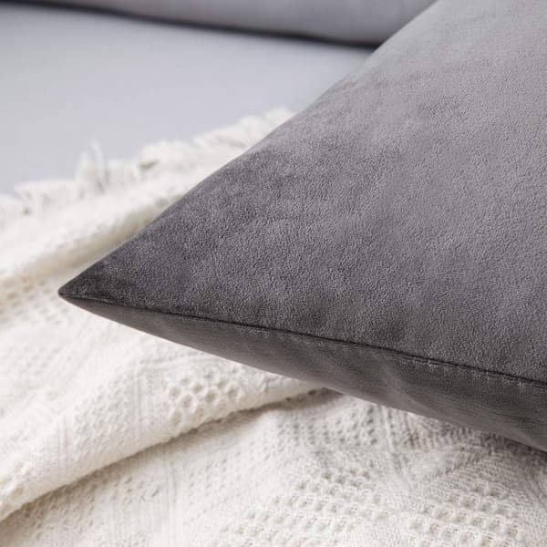 Pyntepude 45x45cm Pudebetræk til stue sofa soveværelse sæt med 2 til hverdagsbrug og også velegnet til helligdage som jul dark grey