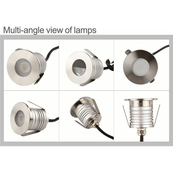 Innfelt LED-bakkespotlight, IP67 vanntett, innendørsbelysning, ideell for hager, 1W