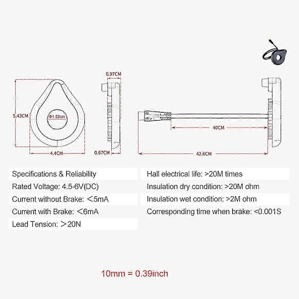 Cykelpedal Assist-sensor, Elektrisk Cykel Pedal Sensor Pedal Assist A