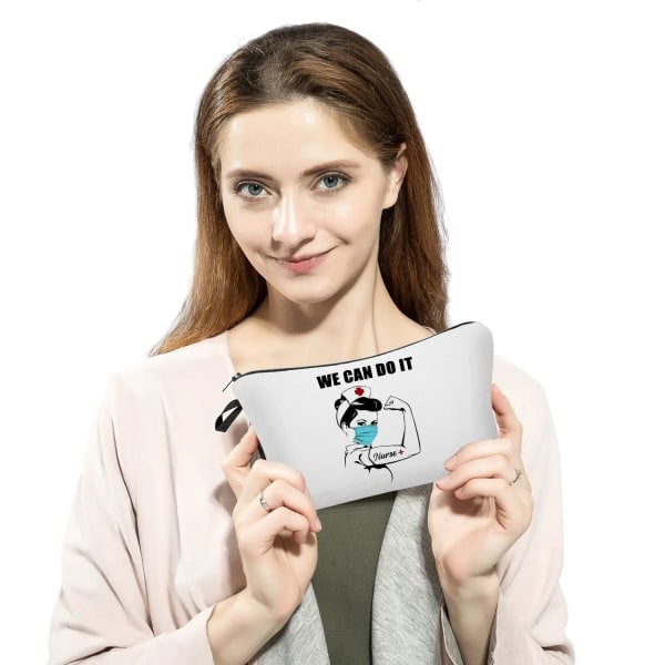 Tegneserie Trykt Sykepleier Kosmetikkveske Sykehus Doktor Gave Sminkeveske Reise Mini Toalettsak Veske Dameveske Organizer Innsats hz6985 Sykepleierveske hz6985 Nurse Bag