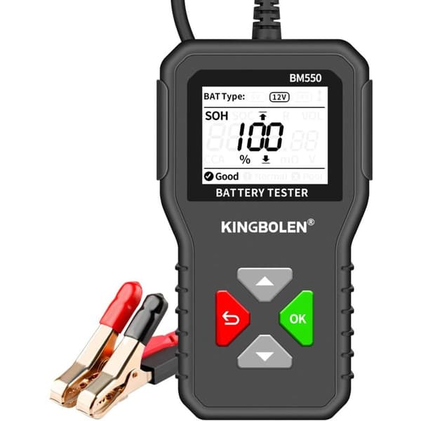 6V 12V 24V Bilbatteritester, BM550 100-2000 CCA 2-200Ah Bilgenerator Tester Digital Batterianalysator for