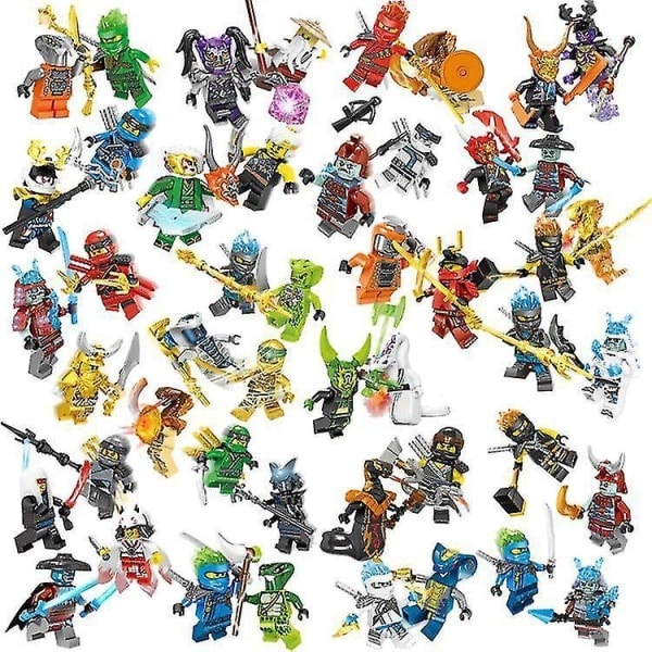 48 Phantom Ninja Minifigurer Vs. Basilisk Med Våben Børns Uddannelsesmæssige Samlingsbyggesæt Legetøj