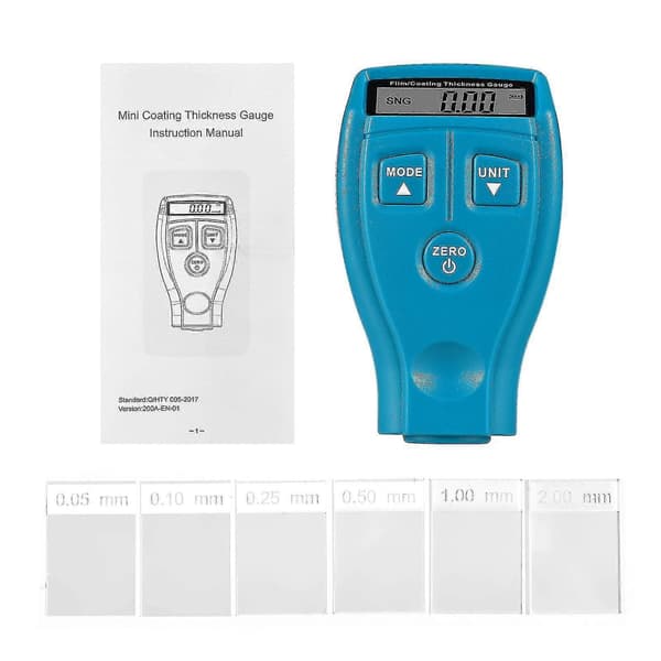 Beleggtykkelsesmåler LCD Digital Maling Tykkelse Probe Tester Bilmaling Dybde Test Måler Maling