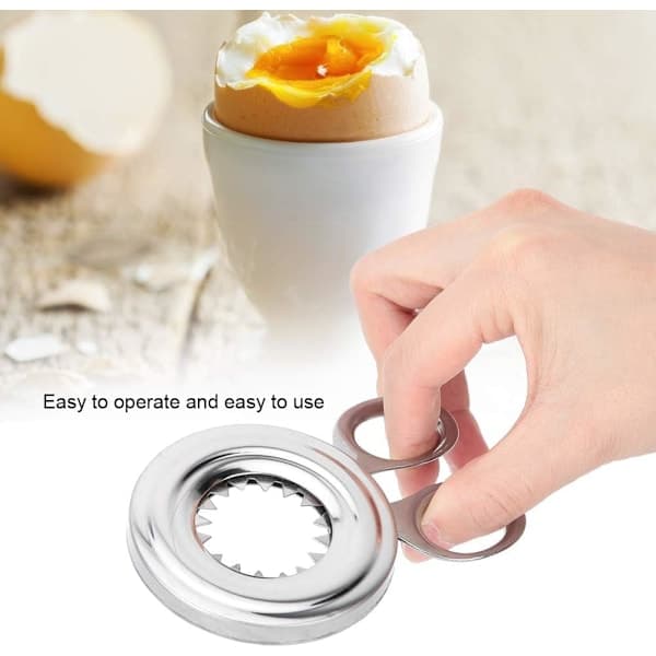 Kokt Egg Verktøy Eggeskallkutter Rustfritt Stål Eggkutter Enkel Eggesøyle Kjøkkenutstyr Kutt Av Toppen av Kokte Egg på Sekunder