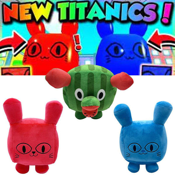 Pet Simulator X Ballongkatt Plyschleksak Titanic Ballongkatt Mjuk Fylld Dock Barn Pojkar Flickor Present Vattenmelon