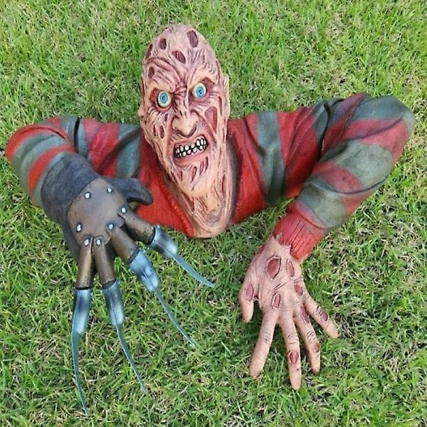 Läskig Creeper Zombie Trädgårdsstaty Halloween Dekoration Typ-A